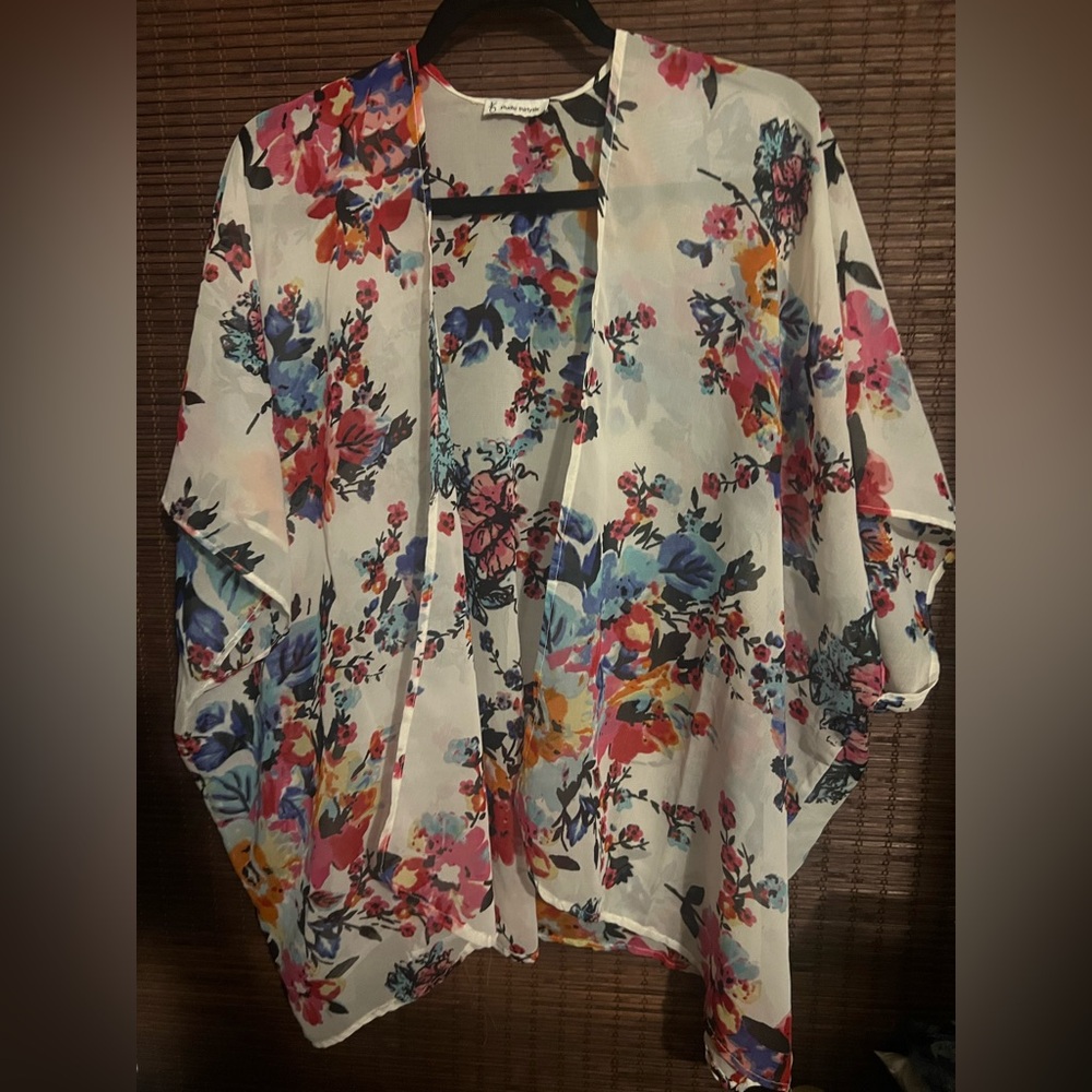 MINT Floral Kimono Cardigan Cover Up